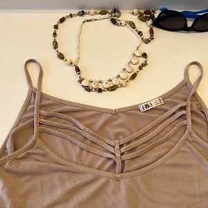 New H2H Beige Camisole Top Size 2X